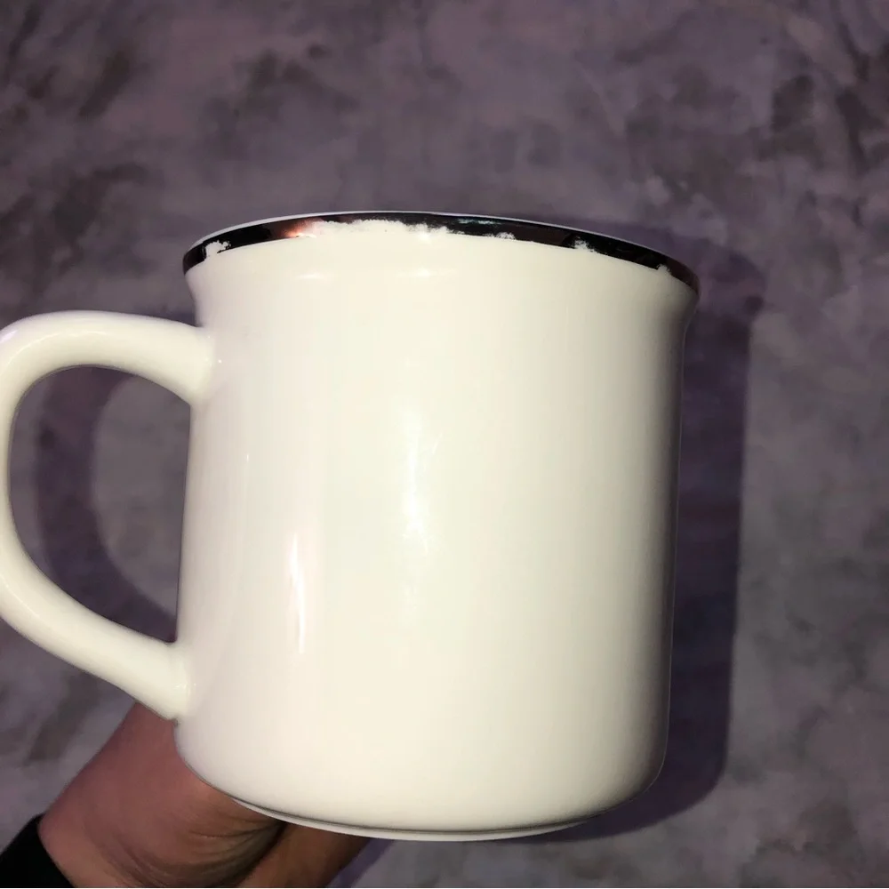 Pottery Barn Holiday Plaid Monogrammed Mug
